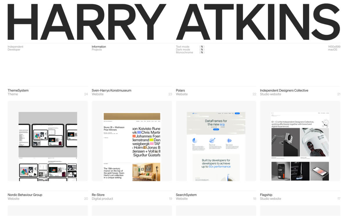 Harry Atkin's portfolio