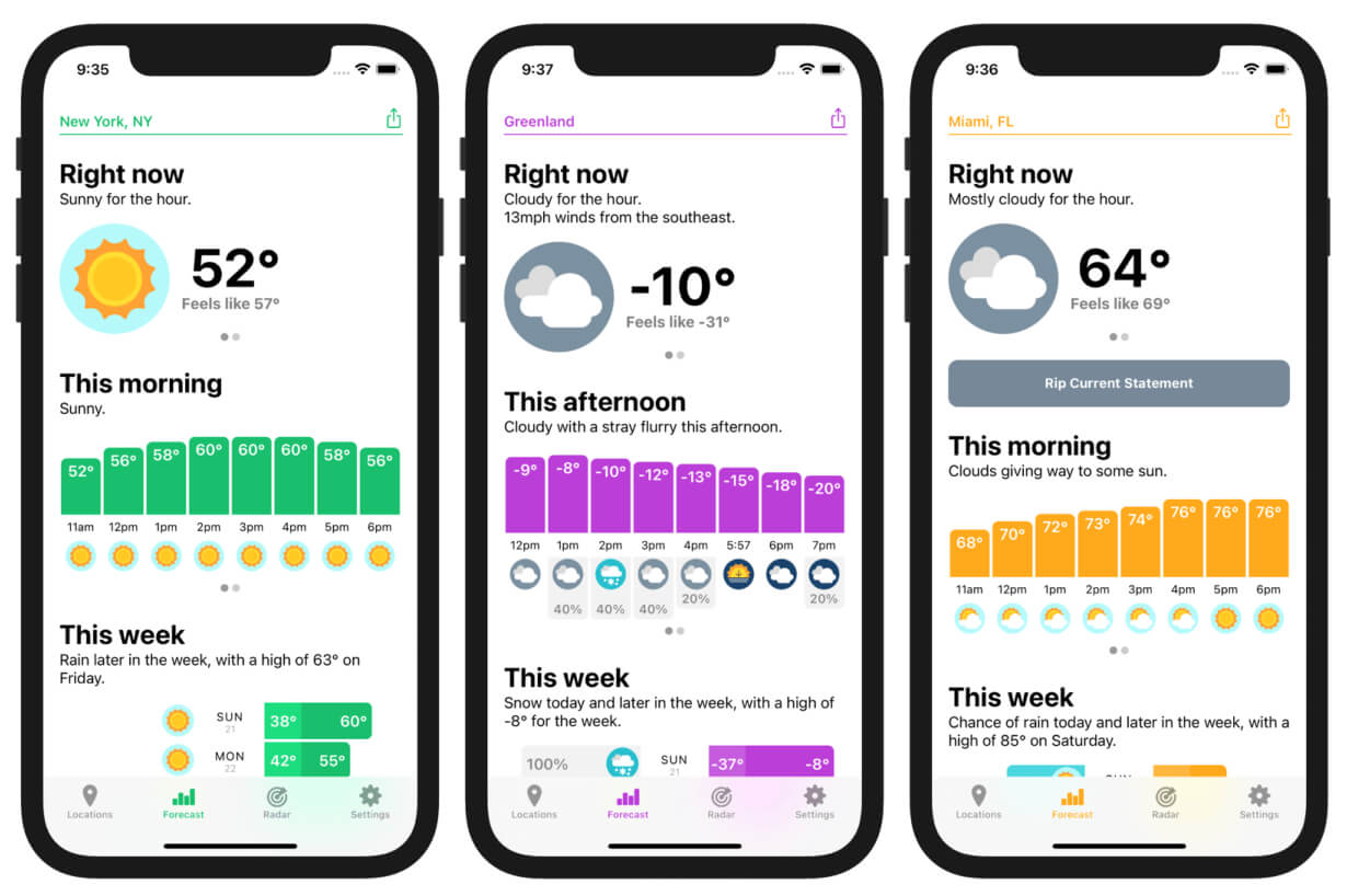 Hello Weather - a simple weather app